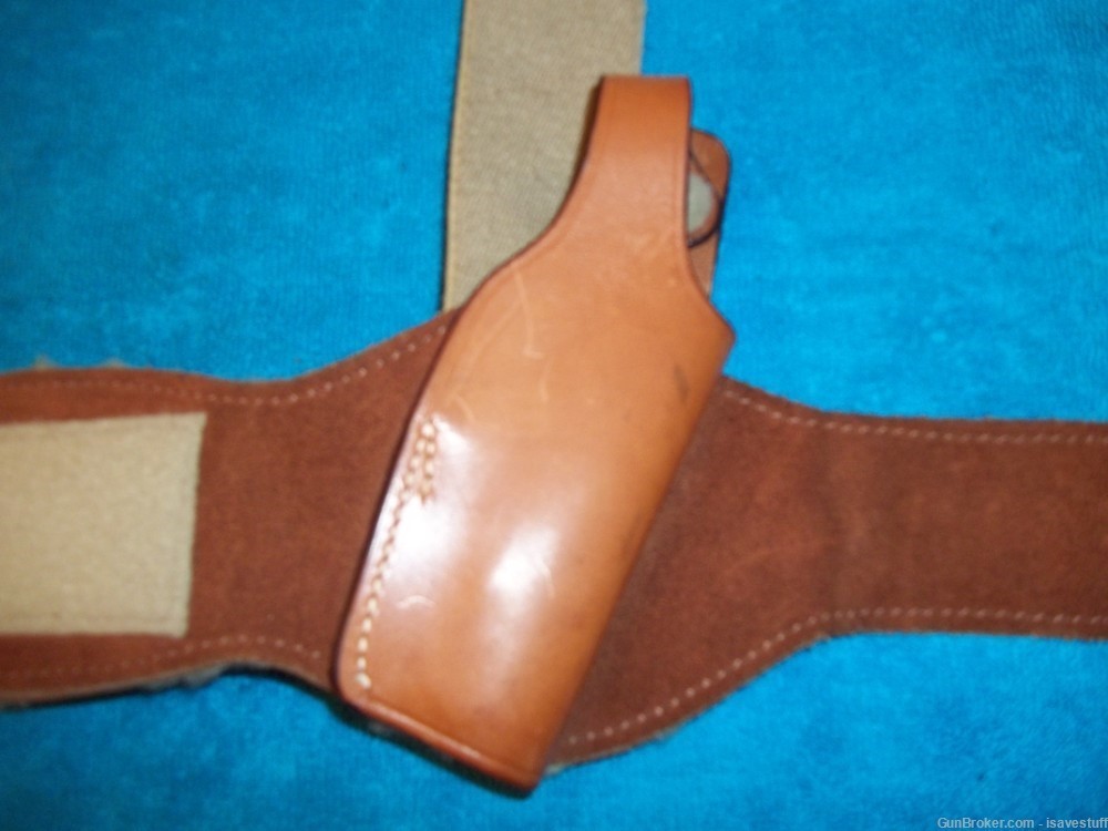 Bianchi Right Hand Leather Ankle Holster with Calf Strap Walther PPK PPK/S-img-4