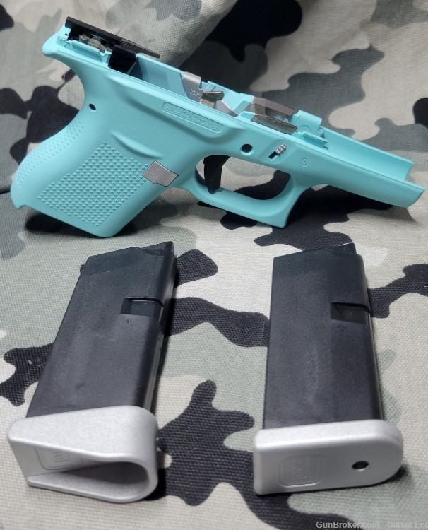Glock G43 Complete OEM Lower Robins Egg Blue 2 Mags New-img-0