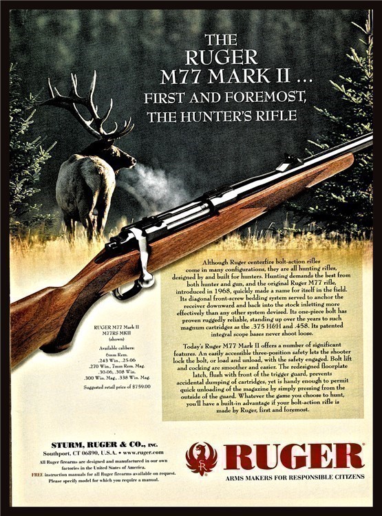 2003 RUGER M77 Mark II Bolt Action Rifle Photo AD-img-0