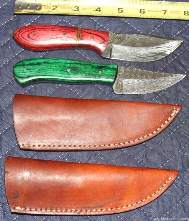 2 HANDMADE CUSTOM KNIVES DAMASCUS STEEL 4501-img-0