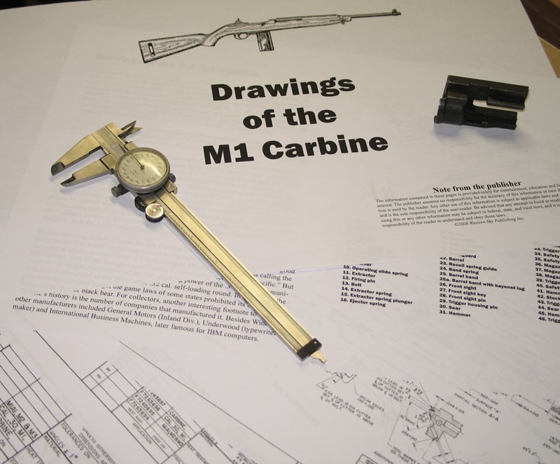 M1 Carbine Measured Drawings, Blueprints, 22 pages!-img-0