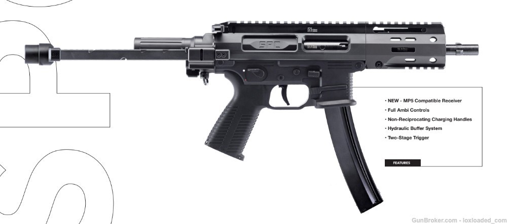 LIMITED B&T SPC9 PDW Pistol with MP5 mag Lower-img-0
