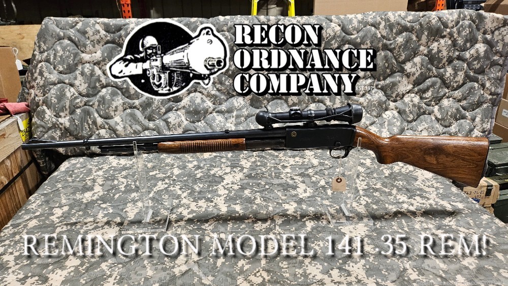 Remington Model 141 .35 Remington Pump Rifle w/ Leupold Scope! -img-0