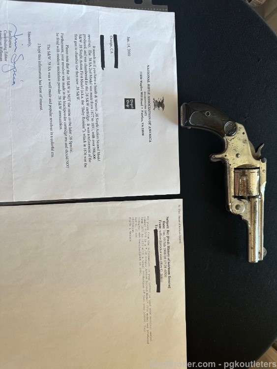 Smith & Wesson .38 Single Action 2nd Model Revolver, .38 S&W cal.-img-0