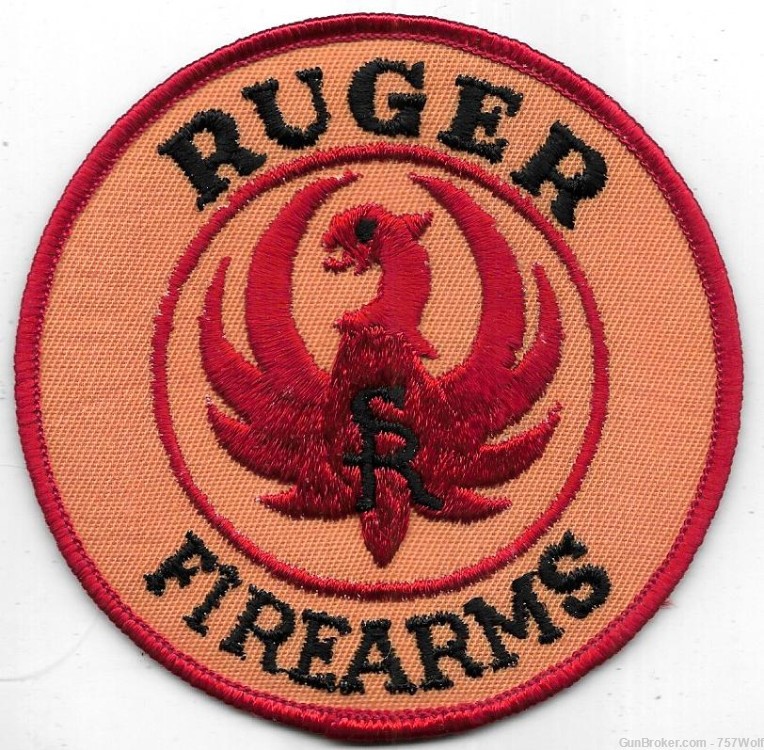 Ruger Firearms SR 4" Embroidered Patch Ideal For Jackets $5 Postpaid-img-0