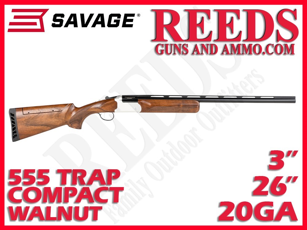 Savage Stevens 555 Trap Compact Walnut 20 Ga 3in 26in 23225-img-0