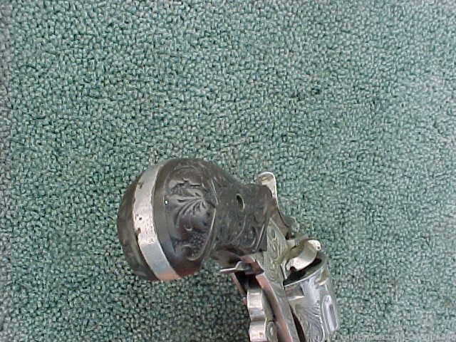 Baby BELGIAN LEFAUCHEUX 7 MM Engraved Nickel Antique Revolver Pistol-img-11