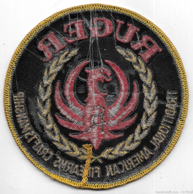Ruger Firearms SR 4" Embroidered Patch Metallic Wreath Ideal For Jackets-img-1