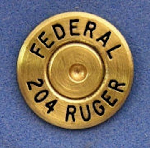 FEDERAL 204 RUGER Brass Cartridge Hat Pin  Tie Tac  Ammo Bullet-img-0