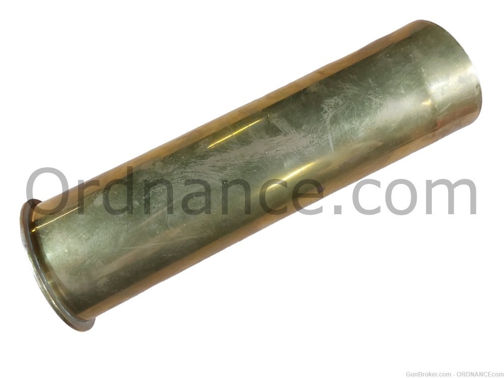 75mm Belgian WWI shell casing mle TR 75x280mm inert cartridge case ammo-img-0