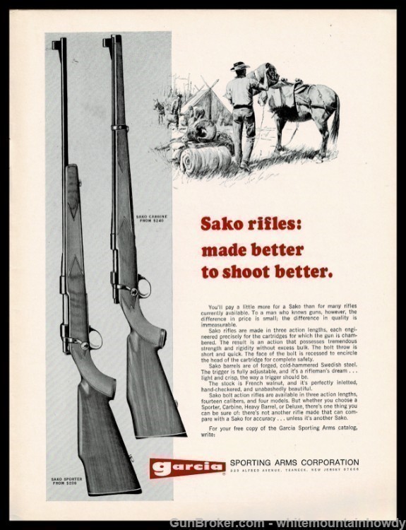 1971 SAKO Sporter Rifle and Carbine Garcia PRINT AD-img-0