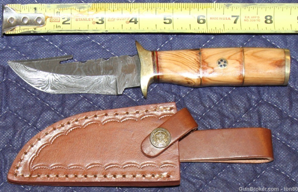 HANDMADE CUSTOM HUNTING KNIFE DAMASCUS STEEL 1299-img-0