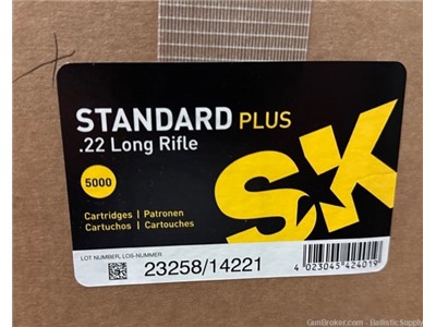 SK 22LR - .22 LR Standard Plus Ammunition - Case of 5000 Rounds
