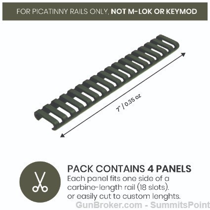 SP 4 PCS 7" Picatinny Ladder Rail Cover (ODG)-img-4