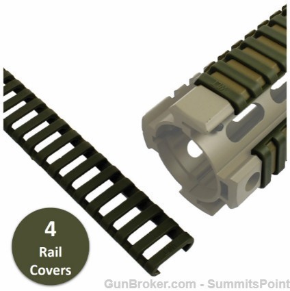 SP 4 PCS 7" Picatinny Ladder Rail Cover (ODG)-img-0