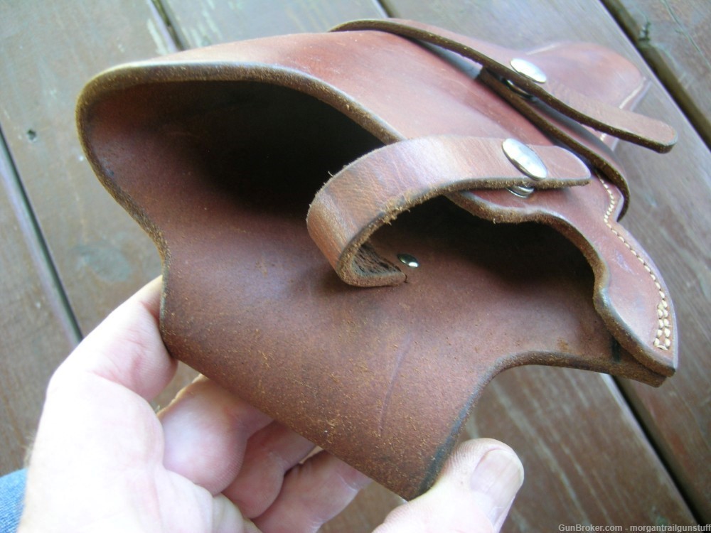 Vintage Bucheimer #54A Leather Holster for Scoped Ruger Blackhawk 7-1/2"-img-3