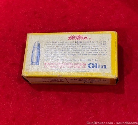 Vintage 1969 Full Box of Winchester Western .30 Luger Ammunition -img-3