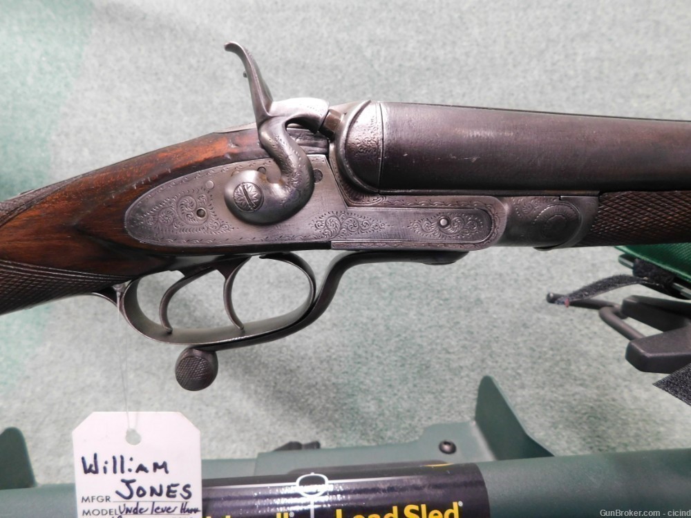 William Jones Under Lever Hammer Side By Side Shotgun-img-2
