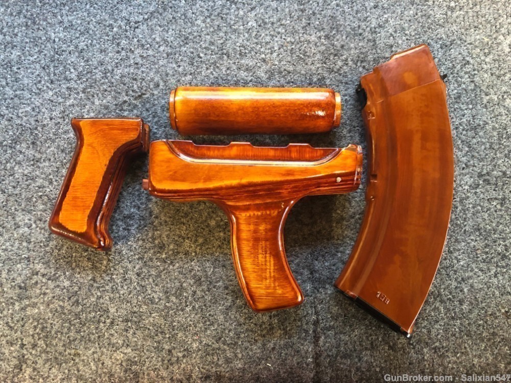 Yugo M85 / M92 Bakelite Orange Hand Guard Set + Pistol Grip-img-1