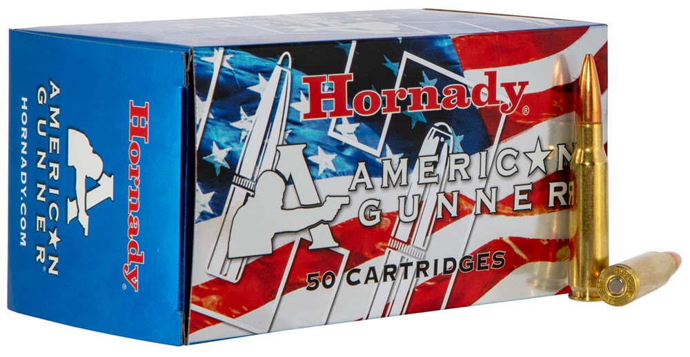 Hornady American Gunner 308 Win 155gr Hollow Point Boat Tail 50 Rounds Per -img-0