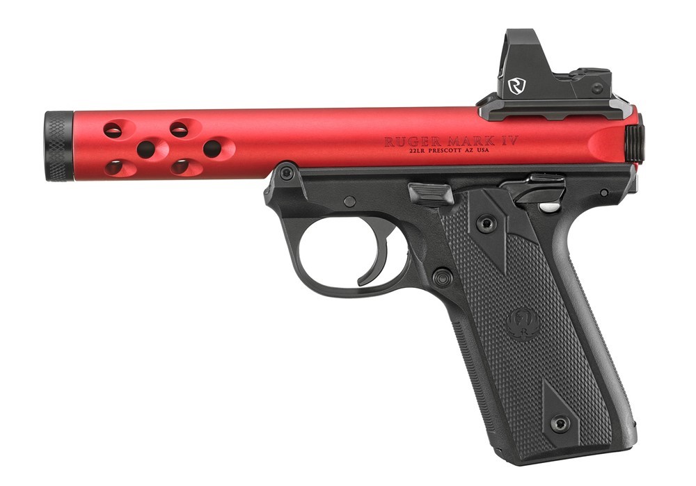 Ruger Mark IV 22/45 Lite 22 LR Pistol 4.40 Red/Black 43946-img-1