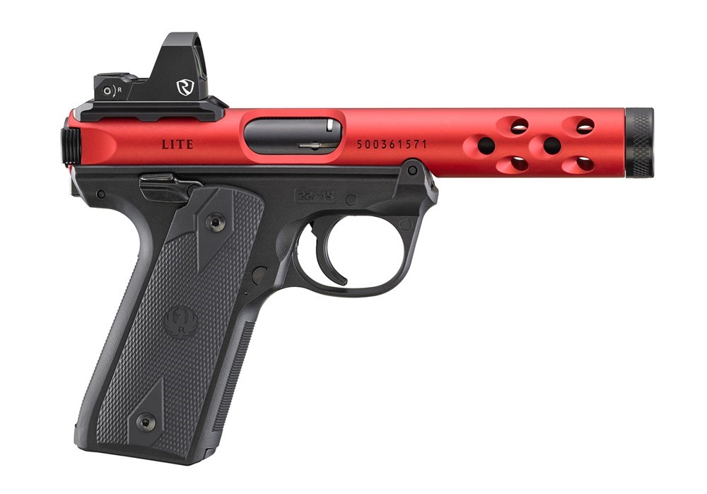 Ruger Mark IV 22/45 Lite 22 LR Pistol 4.40 Red/Black 43946-img-0