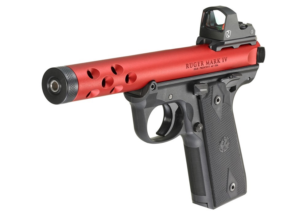 Ruger Mark IV 22/45 Lite 22 LR Pistol 4.40 Red/Black 43946-img-3