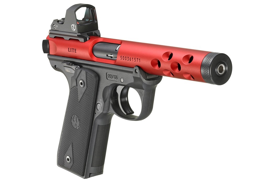 Ruger Mark IV 22/45 Lite 22 LR Pistol 4.40 Red/Black 43946-img-2