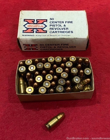 Vintage 1975 Full Box of Winchester Western Super-X .30 Luger Ammunition-img-0