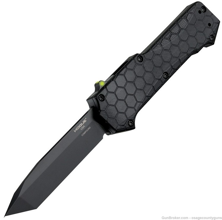 Hogue Compound OTF Auto - Stainless - 3.5" - Tanto-img-1