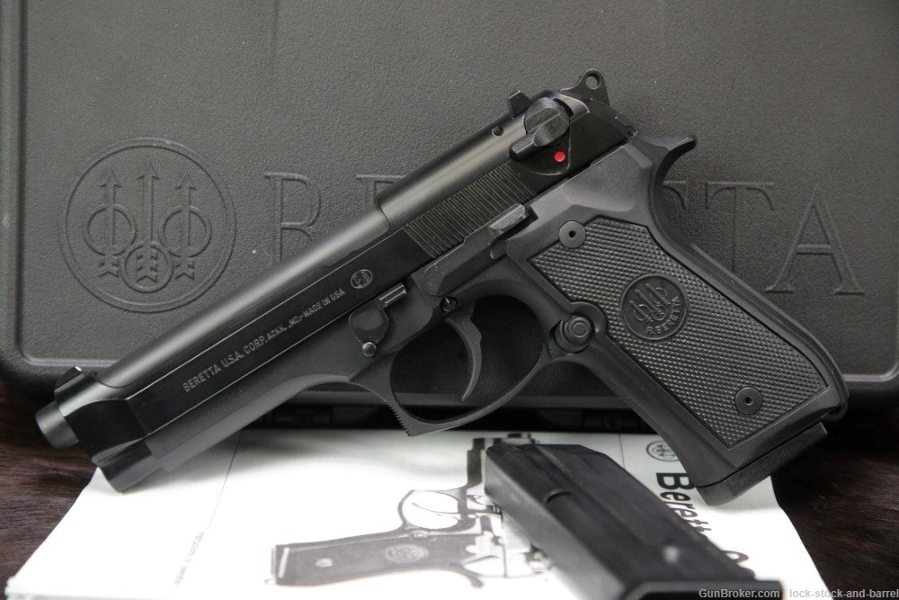 Beretta USA Model 92FS 92-FS J92F300CA 9mm 4.9" Semi-Automatic Pistol & Box-img-3