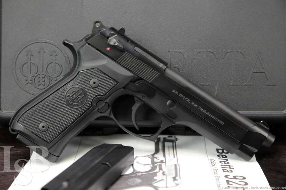 Beretta USA Model 92FS 92-FS J92F300CA 9mm 4.9" Semi-Automatic Pistol & Box-img-0