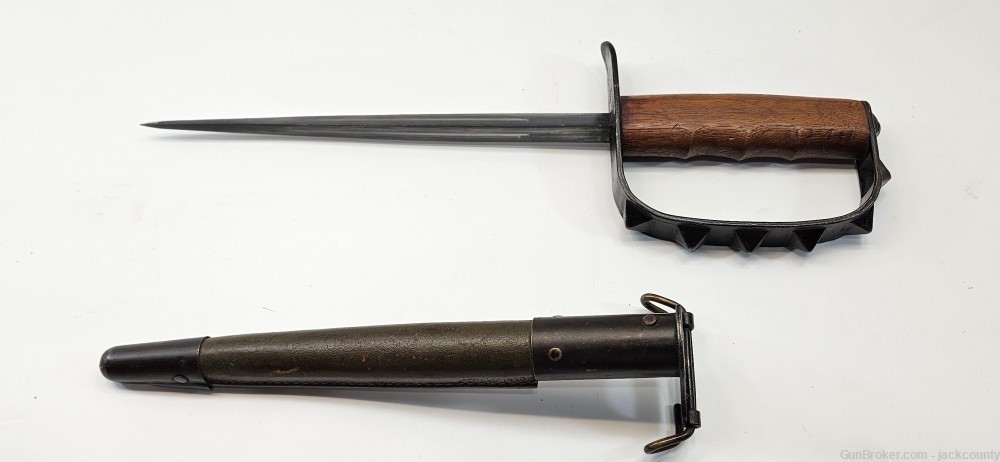 WWI USGI Trench Knife LFC 1917 Original Sheath RARE-img-0