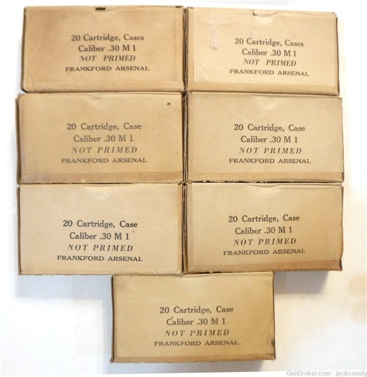 Frankford Arsenal Full Boxes 20 Cartridges, Case Caliber .30 M1 -img-0