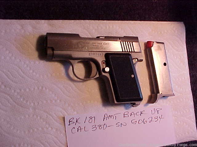 BK# 181 - AMT Backup - Cal 380  Sold with 1 mag-img-1