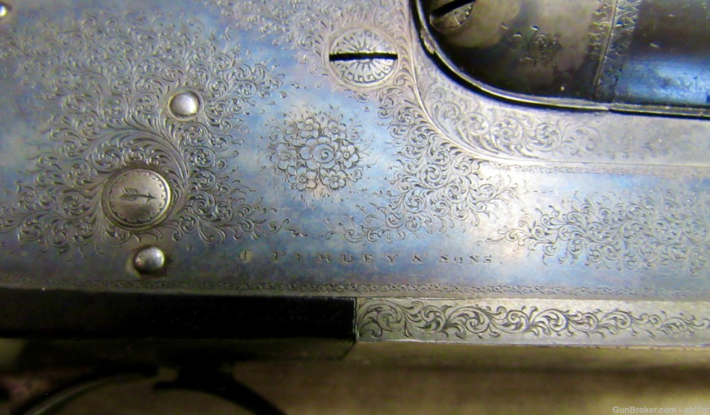 Super Antique English Purdey 12 Gauge Double Barrel Hammerless Shotgun 1886-img-7