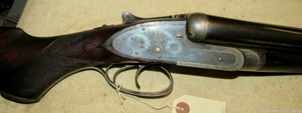 Super Antique English Purdey 12 Gauge Double Barrel Hammerless Shotgun 1886-img-1