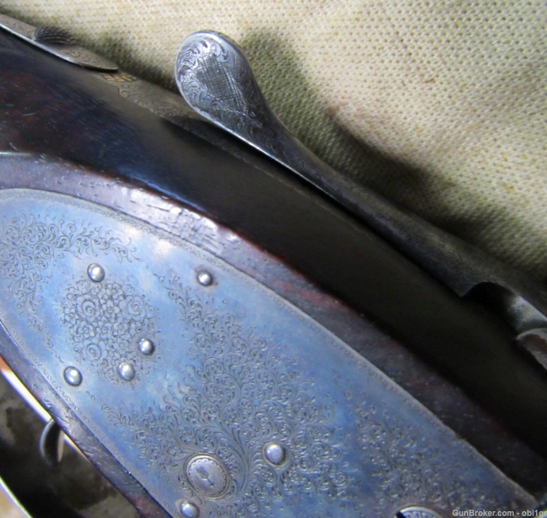Super Antique English Purdey 12 Gauge Double Barrel Hammerless Shotgun 1886-img-51