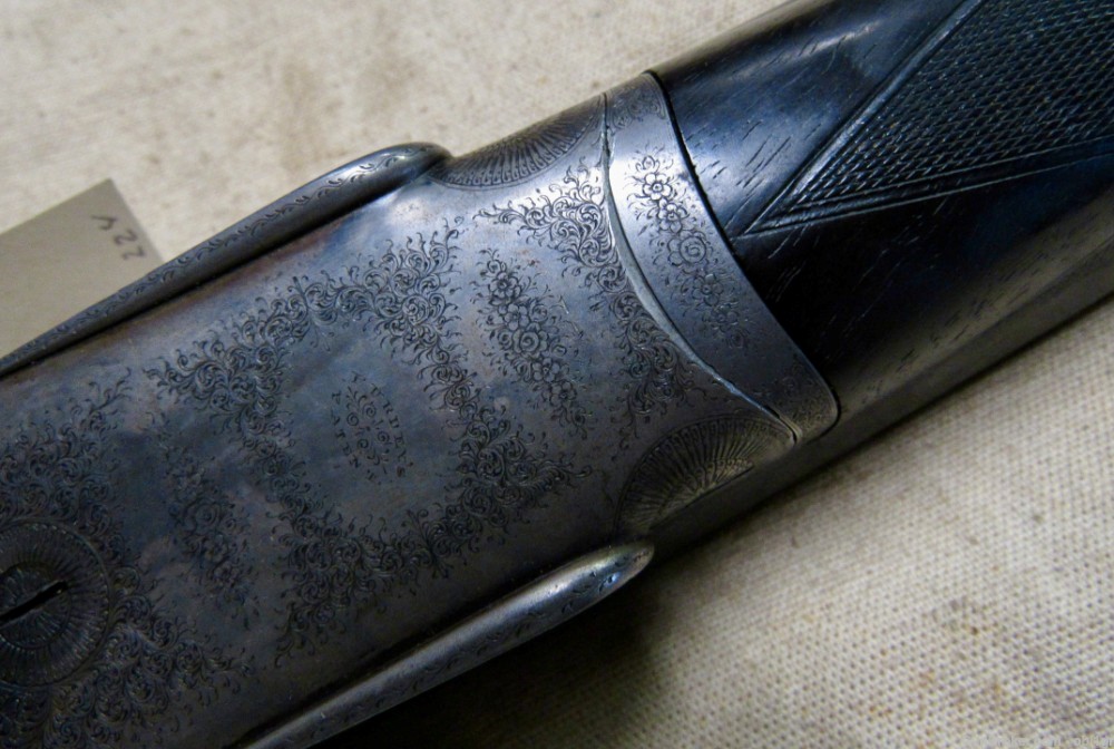 Super Antique English Purdey 12 Gauge Double Barrel Hammerless Shotgun 1886-img-24