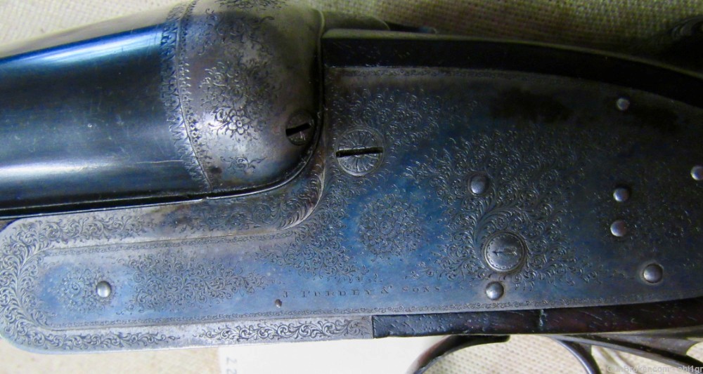 Super Antique English Purdey 12 Gauge Double Barrel Hammerless Shotgun 1886-img-20