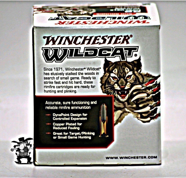 Winchester Wild Cat 22 LR 40 Grain Copper Plated Dynapoint 22lr 500 Rounds-img-2