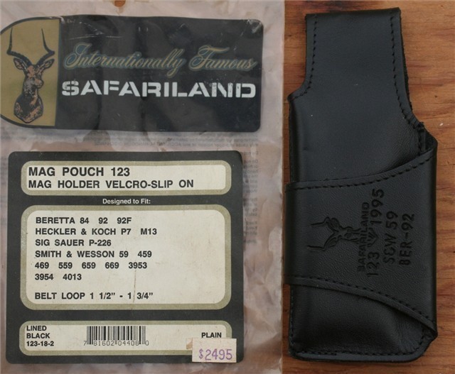 Safariland blk leather mag pouch Beretta, HK, Sig-img-1