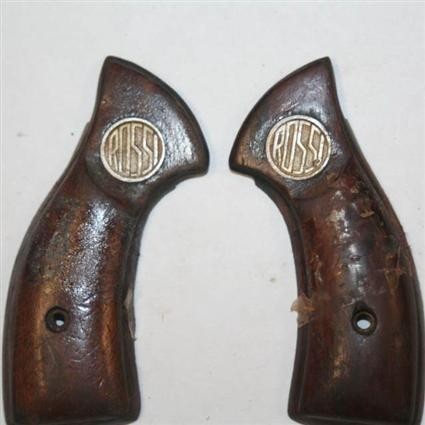 Rossi small wooden revolver grips/ old medallions-img-0