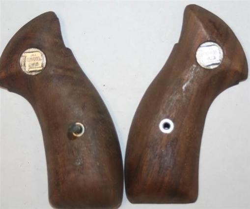 Charter Arms factory smooth walnut revolver grips-img-0