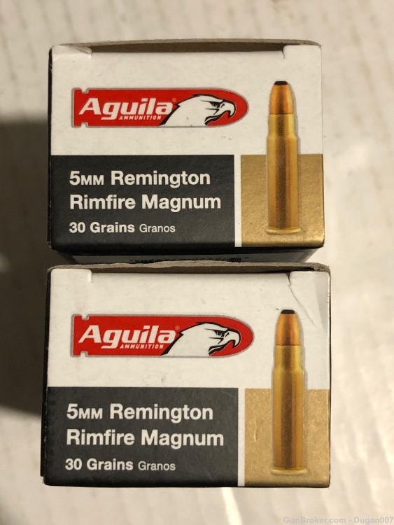 5mm Remington magnum rimfire ammo Aguila 30 grain-img-0