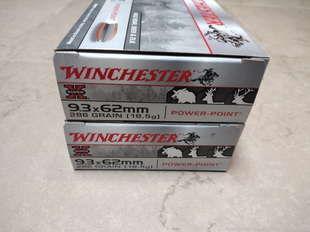 40 Rds Winchester Super X 9.3x62mm 286 gr Ammunition Ammo 9.3x62-img-0