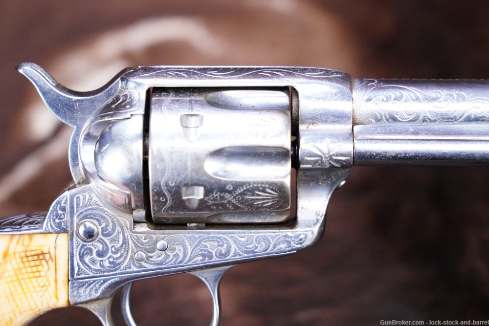 Custom Engraved Colt Single Action Army SAA .45 Revolver, 1878 Antique-img-11