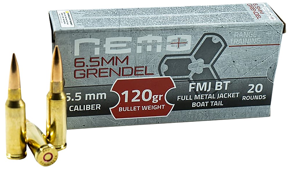 Nemo Arms 6.5 Grendel 120gr Full Metal Jacket Boat Tail 20 Rounds Per Box 6-img-0