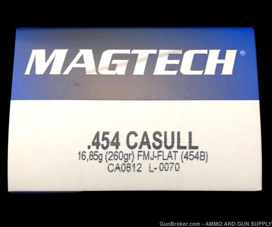 MAGTECH 454 CASULL 260 GRAIN FMJ FLAT - 100 ROUNDS 5 BOXES - PREMIUM AMMO-img-2