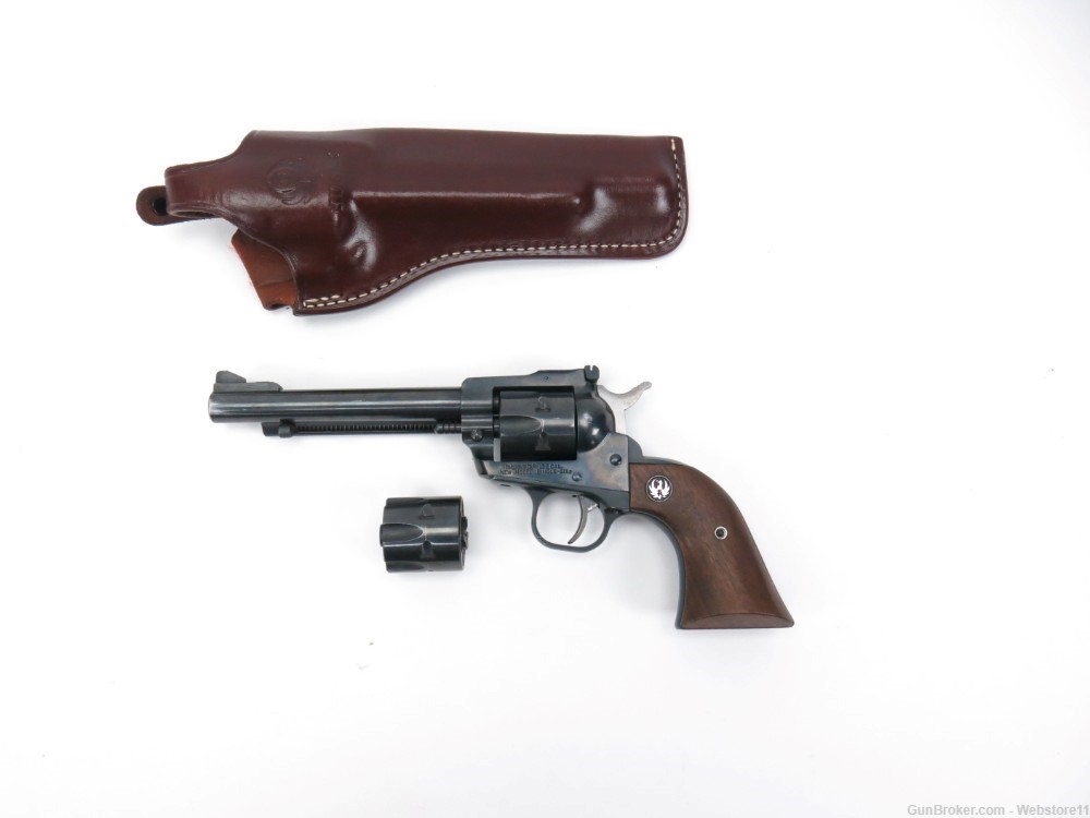 Ruger New Model Single-Six Revolver .22LR w/ 2nd Cylinder & Leather Holster-img-0